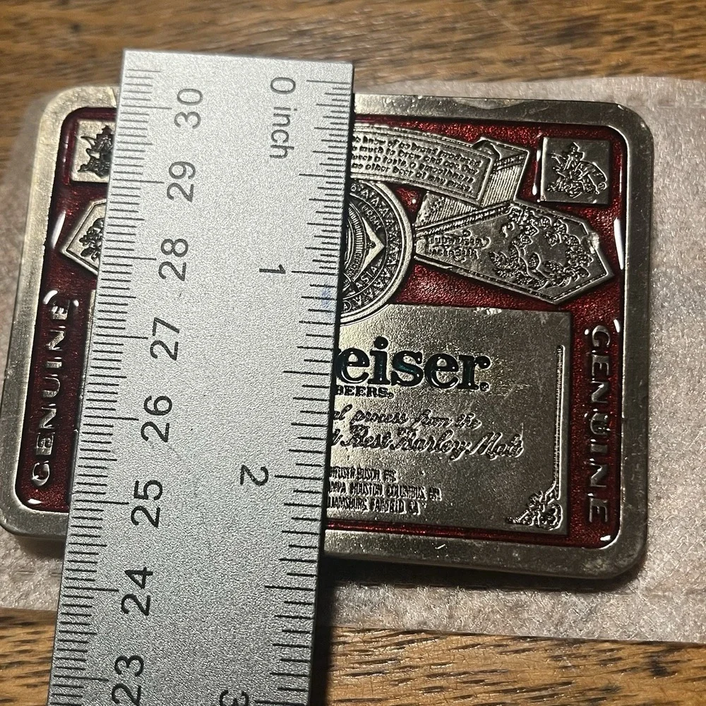 Vintage Budweiser 2241 King of Beers Anheuser Busch Belt Buckle Made In USA 70s